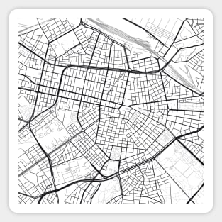 Sofia Map City Map Poster Black and White, USA Gift Printable, Modern Map Decor for Office Home Living Room, Map Art, Map Gifts Sticker